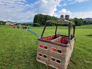 Korb eines Heißluftballons