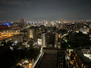 Obraz premium City night view over Tokyo