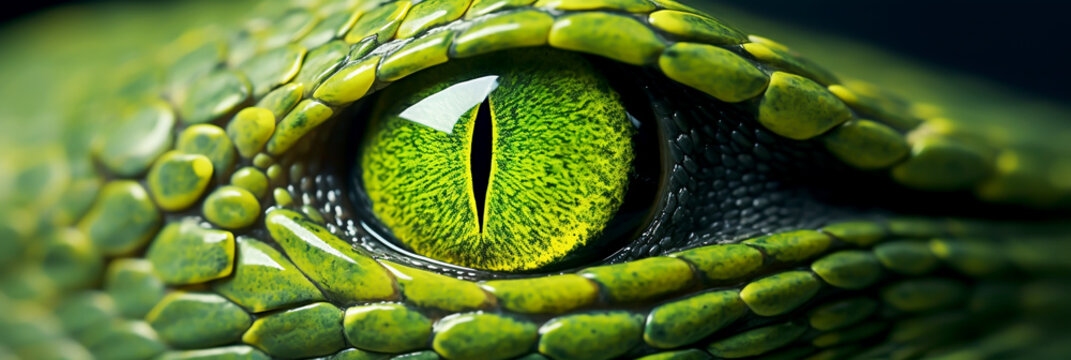 SNAKE EYE, MACRO PHOTOGRAPHY, HORIZONTAL IMAGE. legal AI