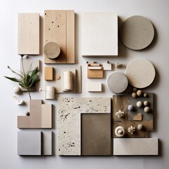 mood board of zen stones