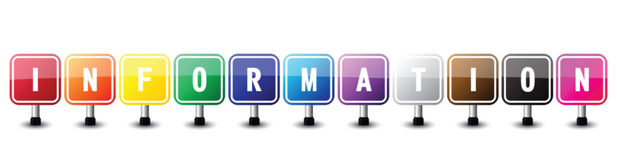 Information sign colorful on white background. vector illustration