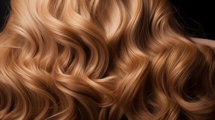 Fototapeta premium beautiful curly silk blond hair ai generated