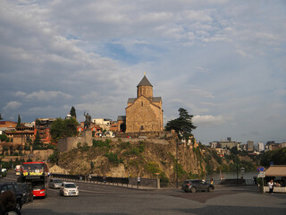 Fototapeta na wymiar Metekhi Fortress Tbilisi