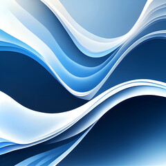 Background design wave curve modern illustration smooth texture line blue abstraction wallpaper. Ai Generative
