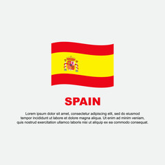 Spain Flag Background Design Template. Spain Independence Day Banner Social Media Post. Spain Background