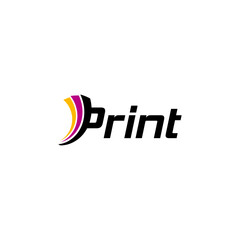 letter p  printer logo - obrazy, fototapety, plakaty