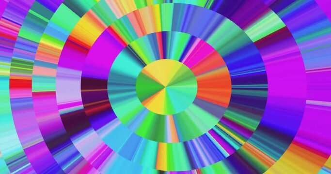 Rainbow color wheel. Temporal 4K Clockwork Spiral.