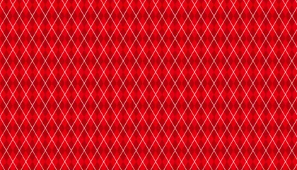 Poster Geometric red argyle pattern background. Diamond check wallpaper. Celebration concept. Vector Illustrator. © shamanviiii