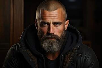 Obraz premium bald man with beard