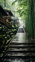 Fototapeta premium Bamboo forest in kyoto, japan.