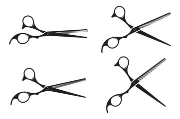 Hairdress barber scissors - obrazy, fototapety, plakaty