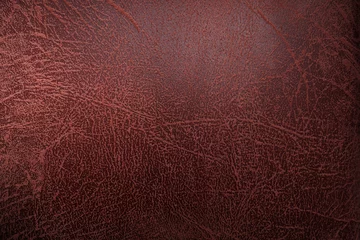 Deurstickers Old red leather cushion surface © paladin1212
