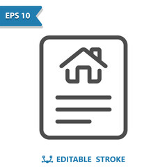 Contract Icon. Mortgage, Lease, Home, House, Document