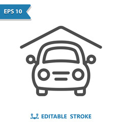 Garage Icon. Car, Vehicle, Auto Repair Shop, Car Park, Parking