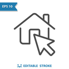House Icon. Cursor Arrow, Home, Real Estate
