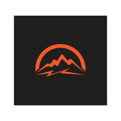 Mountain icon Logo Template Vector illustration design