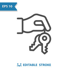Home Owner Icon. Realtor, Hand, Key