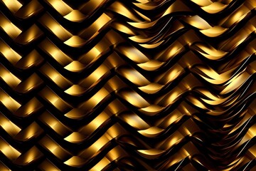 Golden pattern structure background illustration. AI generative.