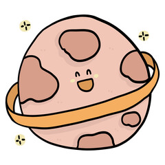 Colorful Earth Space Element Cute Character, Space Clipart Collection