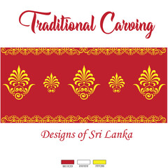 Fototapeta na wymiar ri Lankan Katayam Drawing Illustration, Traditional Art, pattern design