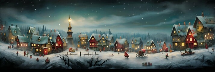 Obraz premium Christmas wide screen background wallpaper illustration design, new years