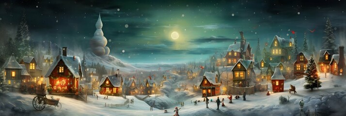 Christmas wide screen background wallpaper illustration design, new years