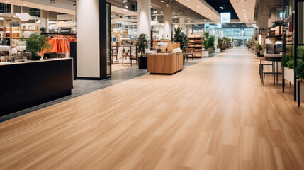 interior of hallway in shopping mall