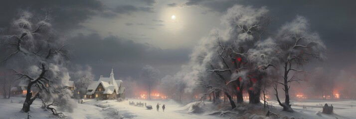 Christmas wide screen background wallpaper illustration design, new years