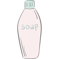 Baby Soap Doodle Illustration PNG Transparent Background