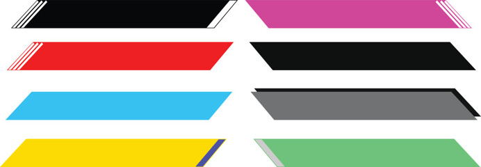 Modern vector design lower third in different colors at high resolution in EPS 10 illustration.