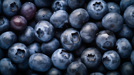A pile of blueberries - fruit background wallpaper
