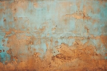 Old grunge copper bronze rusty texture background illustration. AI generative. - obrazy, fototapety, plakaty