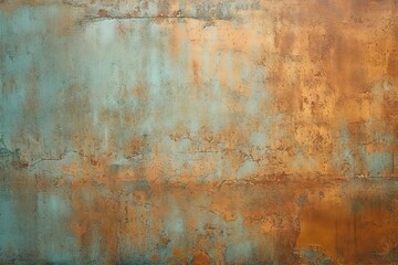 Old grunge copper bronze rusty texture background illustration. AI generative.