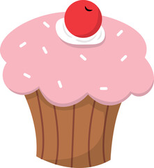 Pastelillo estilo cartoon color plano.