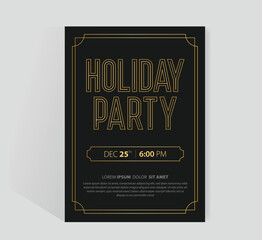 Naklejka na ściany i meble Vector illustration design for holiday party and happy new year party invitation flyer poster and greeting card template