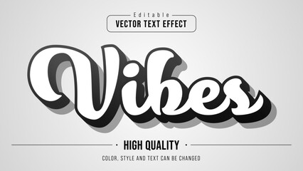 simple white vibes text effect