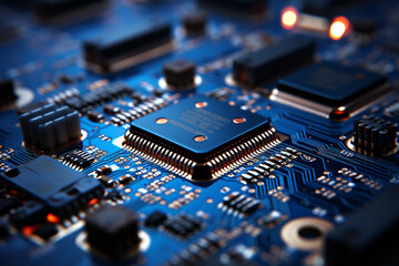 Close-up computer circuit board