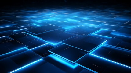 Obraz premium Dark empty scene, blue neon searchlight light, Stone, night view.