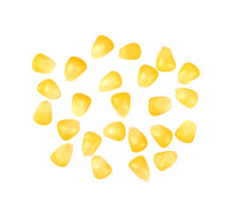 Fototapeta premium Delicious corn seeds on transparent png