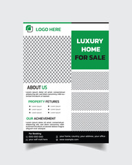 Real estate creative flyer template elegant home sale flyer property sale  leaflet, print-ready file 