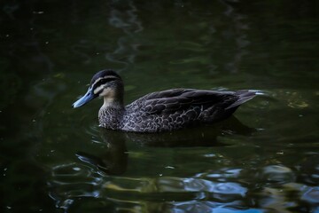 Fototapeta premium Duck swimming in the lake