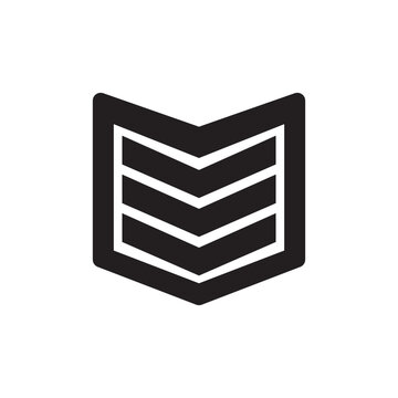 recommend clip art: Military rank icon logo vector design template
