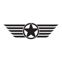 Military rank icon logo vector design template - obrazy, fototapety, plakaty