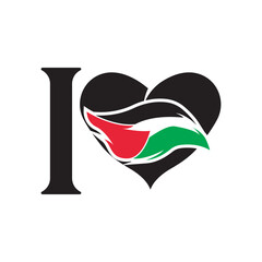 Palestine support logo icon design vector illustration,
