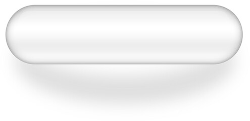 Rectangle neumorphic transparent glass button, Minimal button realistic shadow.