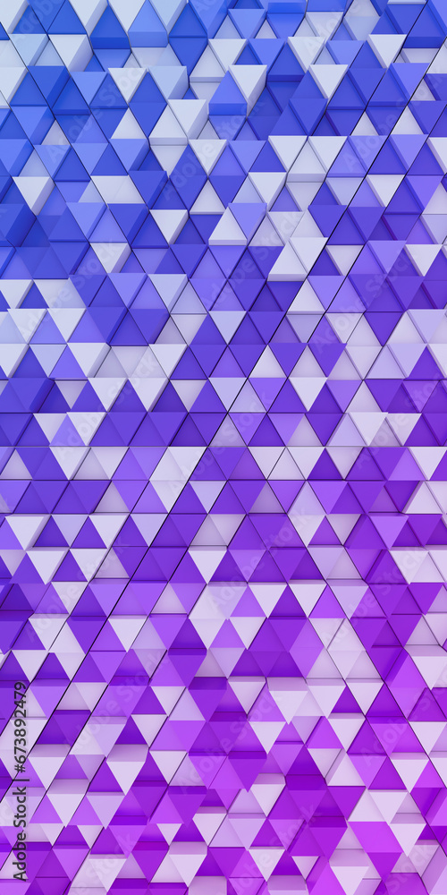 Aufkleber 3d illustration of abstract triangle on gradient background.