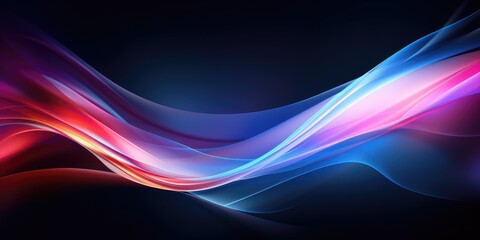 Fototapeta premium Multicolored Energy Flow abstract smoke on black background
