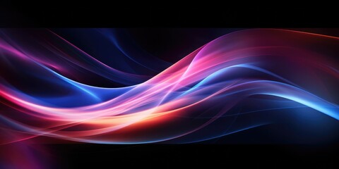 Multicolored Energy Flow abstract smoke on black background