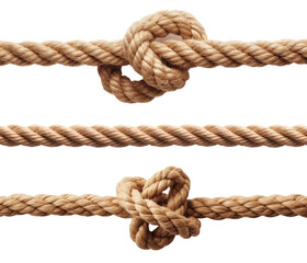 Fototapeta premium Set straight rope isolated on transparent or white background, PNG