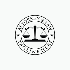 attorney & law justice logotype template